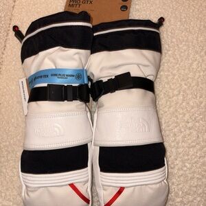 The North Face Black and White Gore-Tex Gloves